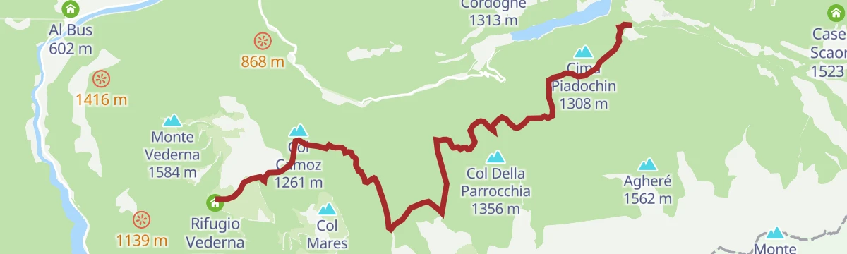 Route map: Primiero Slow Tour Counterclockwise - STAGE 2